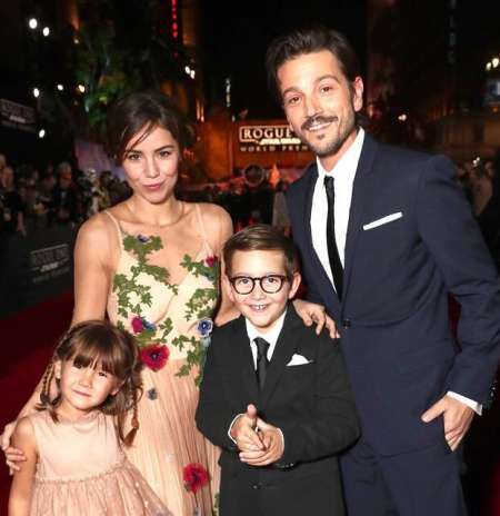 Diego with his wife and children